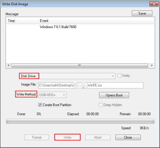 How to write an iso file to cd