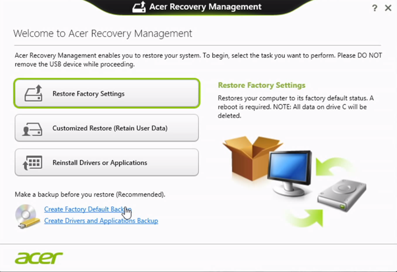 acer recovery disk download windows 8 free