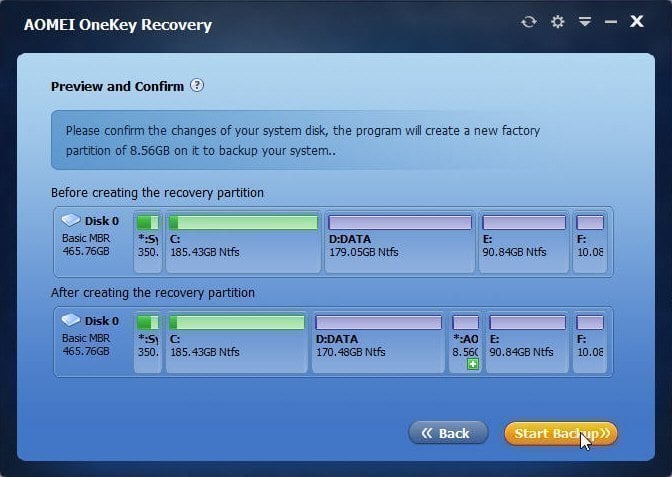 How To Create A Recovery Partition With AOMEI OneKey Recovery