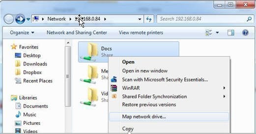 connect to a network drive windows 10