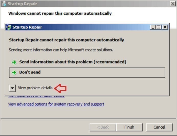 f8 no repair your computer option